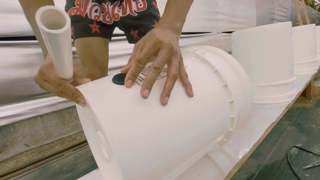 Reconnecting the drain and return lines.