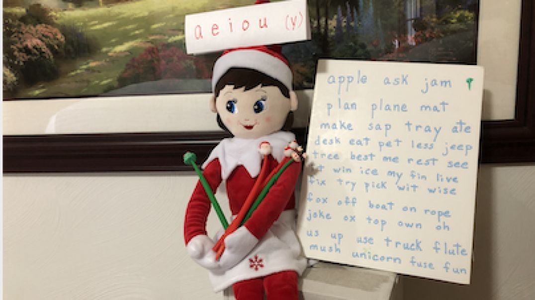 ⁣Adventures in Reading & Fun with Phonics #12  Short & Long Vowel Review, Elf Ears.