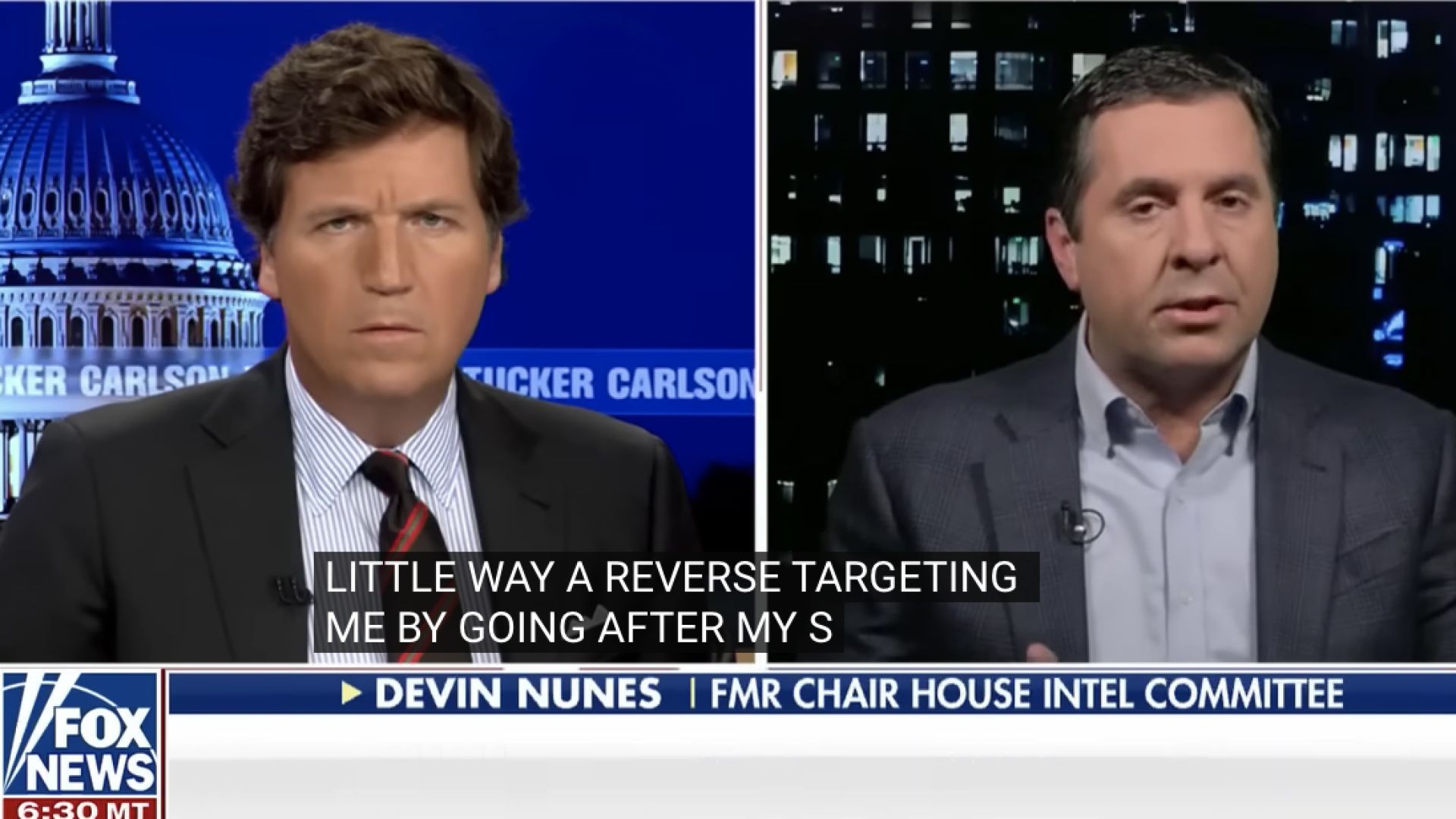 "It's a much greater threat than foreign government." Tucker Carlson regarding DOJ