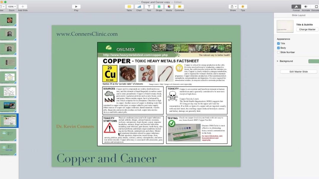 Dr. Kevin Conners - ZOOM - 11-28-18 - Copper testing, Questions